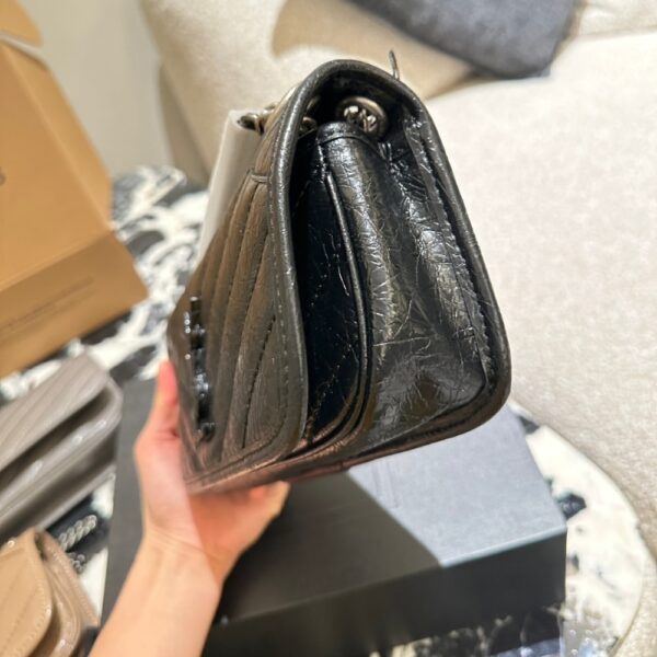 SAINT LAURENT MINI MATELASSE MONOGRAM NIKI BAG BLACK 26CM - Image 4