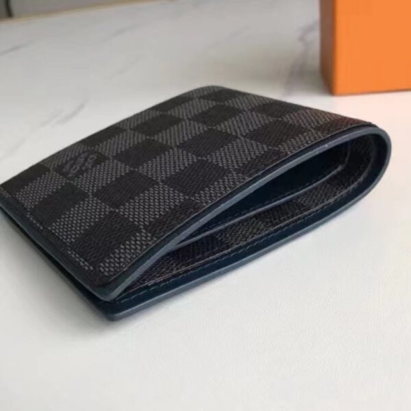 LOUIS VUITTON MULTIPLE WALLET DAMIER GRAPHITE BLACK 11CM N63260 - Image 5