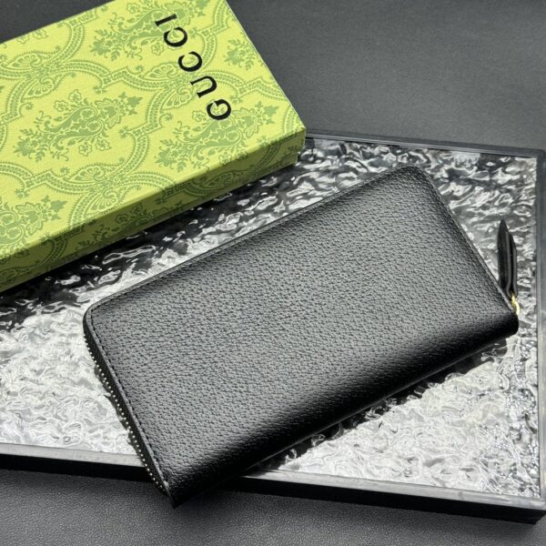 GUCCI ANIMALIER LEATHER ZIP AROUND WALLET 19CM 523667 DJ20T 1000 - Image 3
