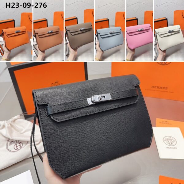 HERMES KELLY DEPECHES 25 POUCH BROWN 25CM - Image 3