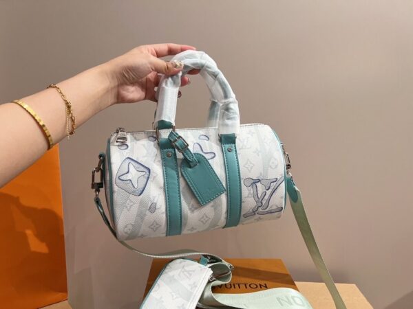 LOUIS VUITTON KEEPALL BANDOULIERE TRAVEL BAG 25CM M22527 - Image 5