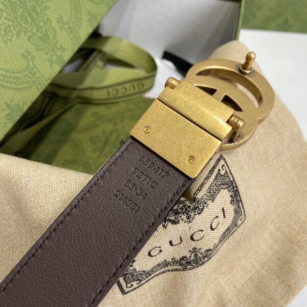 GUCCI GG MARMONT REVERSIBLE BELT BROWN LEATHER 659416 92TIC 8358 - Image 3