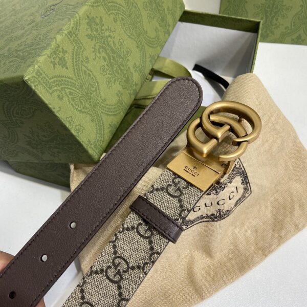 GUCCI GG MARMONT REVERSIBLE BELT BROWN LEATHER 659416 92TIC 8358 - Image 5
