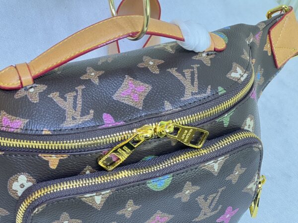 LOUIS VUITTON RUSH WAIST BAG CHOCOLATE COLOR MONOGRAM CRAGGY CANVAS 30CM M24858 - Image 7
