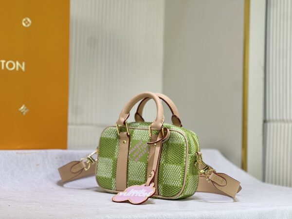 LOUIS VUITTON NANO PORTE DOCUMENTS VOYAGE PORTABLE BRIEFCASE DAMIER GOLF CANVAS GREEN 20CM N40643 - Image 8