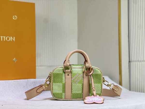 LOUIS VUITTON NANO PORTE DOCUMENTS VOYAGE PORTABLE BRIEFCASE DAMIER GOLF CANVAS GREEN 20CM N40643 - Image 10