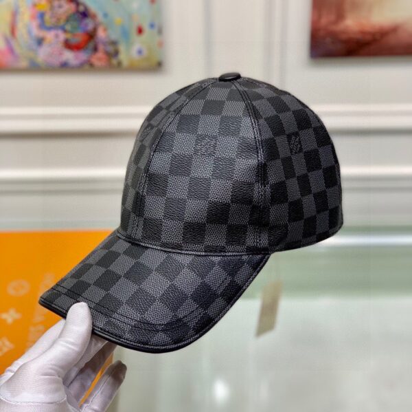 LOUIS VUITTON DAMIER AZUR COATED CANVAS CAP BLACK - Image 5