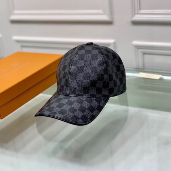 LOUIS VUITTON DAMIER AZUR COATED CANVAS CAP BLACK - Image 8