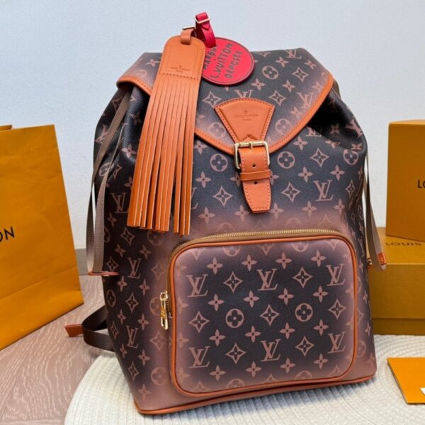LOUIS VUITTON MONTSOURIS BACKPACK MONOGRAM DUST COATED CANVAS 30CM M11540 - Image 2
