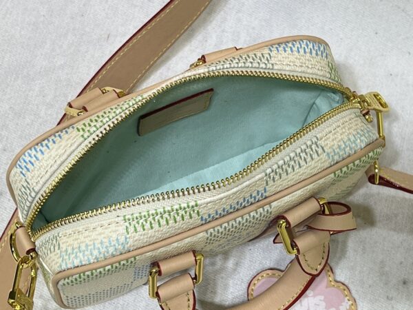 LOUIS VUITTON NANO PORTE DOCUMENTS VOYAGE PORTABLE BRIEFCASE DAMIER GIANT CANVAS PISTACHIO 20CM - Image 9