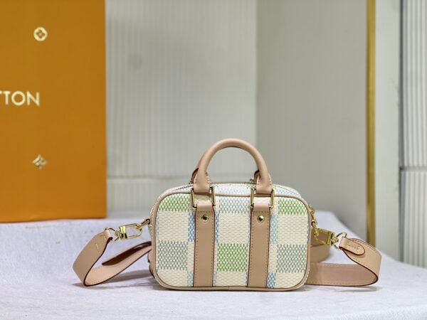 LOUIS VUITTON NANO PORTE DOCUMENTS VOYAGE PORTABLE BRIEFCASE DAMIER GIANT CANVAS PISTACHIO 20CM - Image 7