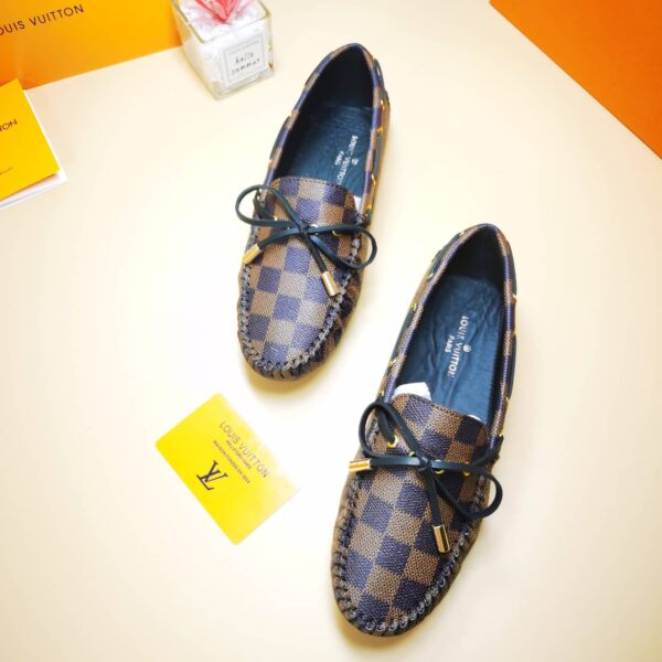 LOUIS VUITTON GLORIA LOAFERS DAMIER BROWN - Image 5