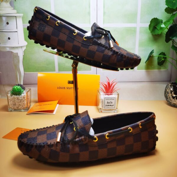 LOUIS VUITTON GLORIA LOAFERS DAMIER BROWN - Image 8