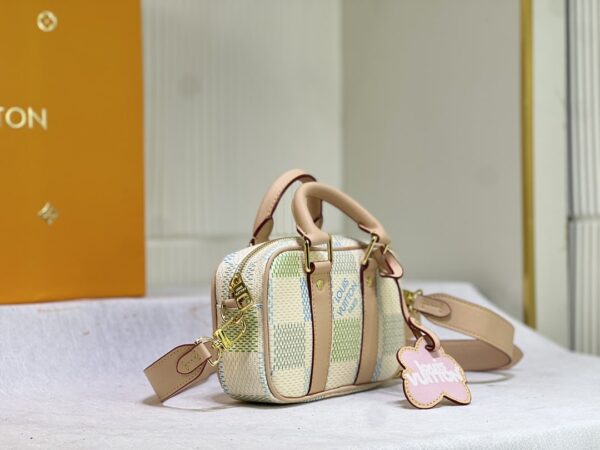 LOUIS VUITTON NANO PORTE DOCUMENTS VOYAGE PORTABLE BRIEFCASE DAMIER GIANT CANVAS PISTACHIO 20CM - Image 3
