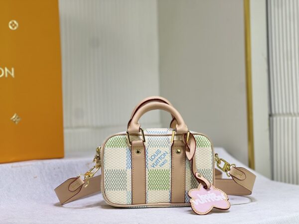 LOUIS VUITTON NANO PORTE DOCUMENTS VOYAGE PORTABLE BRIEFCASE DAMIER GIANT CANVAS PISTACHIO 20CM - Image 2