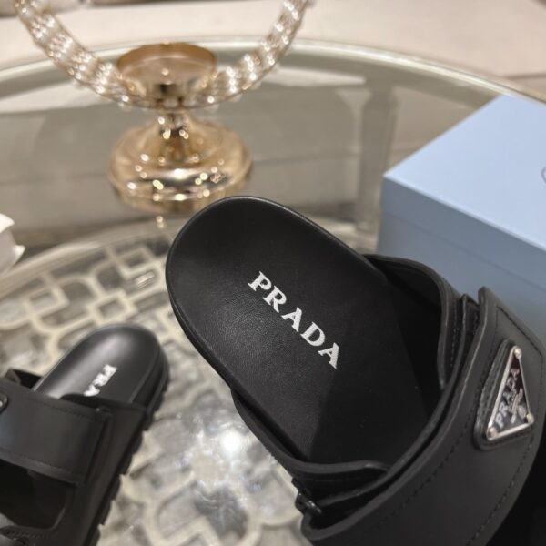 PRADA LEATHER STRAP SANDALS BLACK 2X3129 3LEM F0002 - Image 3