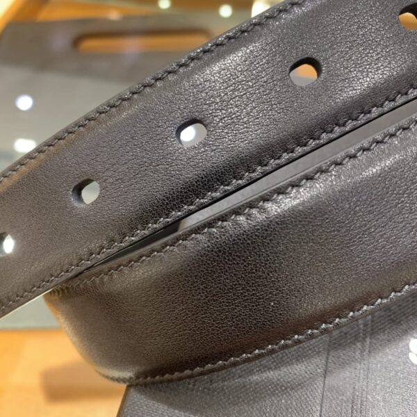 SAINT LAURENT CASSANDRE BELT WITH SQUARE BUCKLE IN SMOOTH LEATHER 634437BOO0W1000 - Image 5