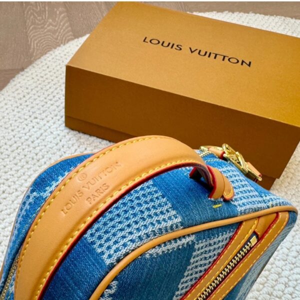LOUIS VUITTON CHESS MESSENGER DAMIER DENIM BLUE 20CM N40706 - Image 5