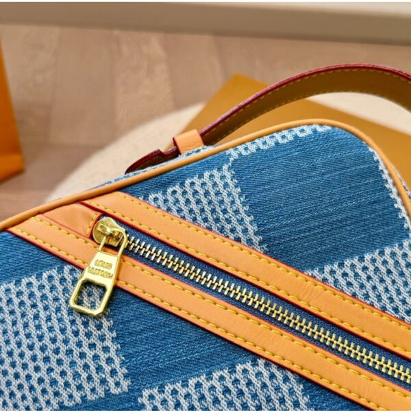 LOUIS VUITTON CHESS MESSENGER DAMIER DENIM BLUE 20CM N40706 - Image 9