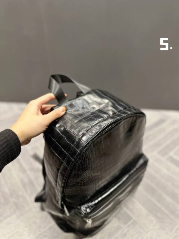 SAINT LAURENT CITY BACKPACK IN CROCODILE-EMBOSSED LEATHER BLACK 534967DZE2F1000 - Image 10