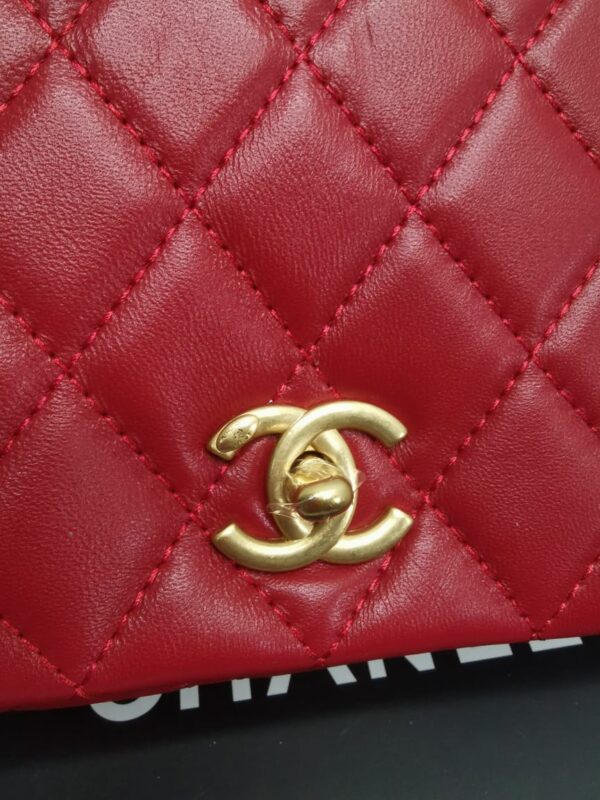 CHANEL 23B SMALL FLAP BAG RED 22CM - Image 8