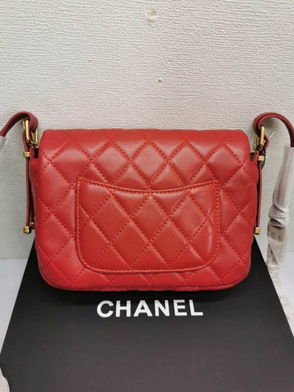 CHANEL 23B SMALL FLAP BAG RED 22CM - Image 3