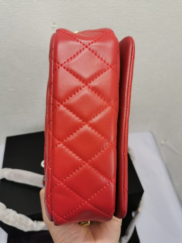 CHANEL 23B SMALL FLAP BAG RED 22CM - Image 4