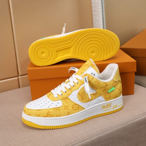 LOUIS VUITTON AND NIKE AIR FORCE 1 BY VIRGIL ABLOH  WHITE COMET YELLOW - Image 6
