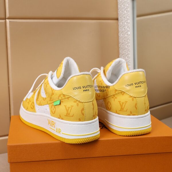 LOUIS VUITTON AND NIKE AIR FORCE 1 BY VIRGIL ABLOH  WHITE COMET YELLOW - Image 5