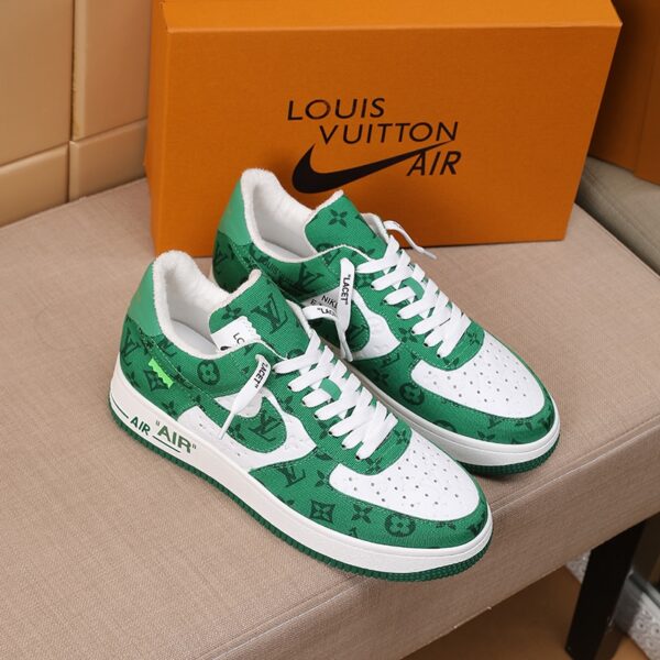LOUIS VUITTON AND NIKE AIR FORCE 1 BY VIRGIL ABLOH  WHITE COMET GREEN - Image 2