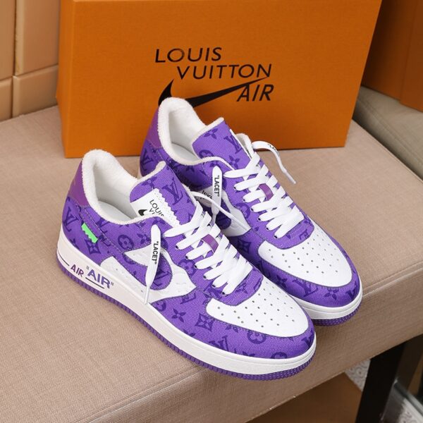 LOUIS VUITTON AND NIKE AIR FORCE 1 BY VIRGIL ABLOH  WHITE COMET PURPLE - Image 3