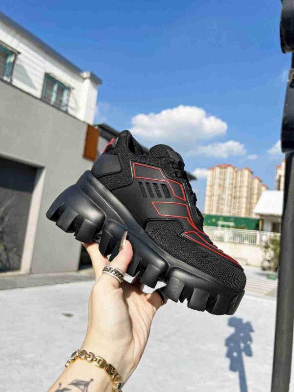 PRADA CLOUDBUST THUNDER SNEAKERS WITH BLACK AND RED 2EG2933LGNF0002 - Image 6