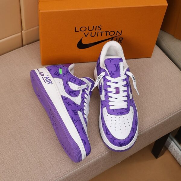 LOUIS VUITTON AND NIKE AIR FORCE 1 BY VIRGIL ABLOH  WHITE COMET PURPLE - Image 2