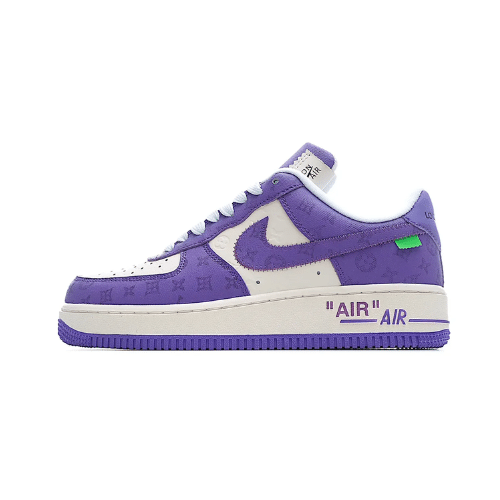 LOUIS VUITTON AND NIKE AIR FORCE 1 BY VIRGIL ABLOH  WHITE COMET PURPLE