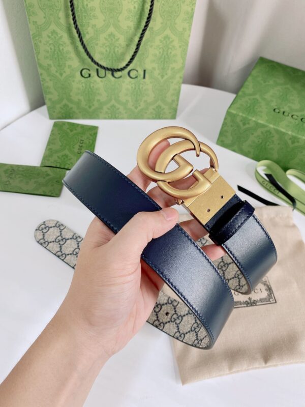 GUCCI SUPREME BELT WITH G BUCKLE GOLD METAL 3.8CM - Image 3