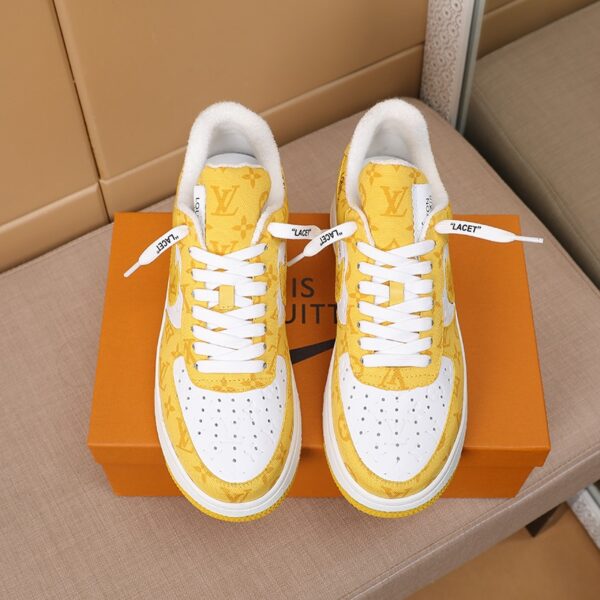 LOUIS VUITTON AND NIKE AIR FORCE 1 BY VIRGIL ABLOH  WHITE COMET YELLOW - Image 3
