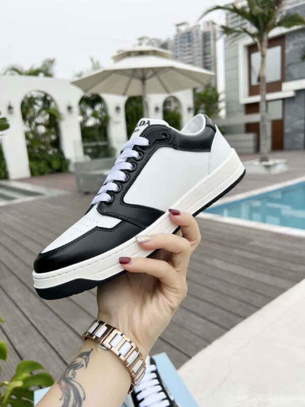 PRADA DISTRICT PERFORATED LEATHER SNEAKERS BLACK 2EE3633LJ6F0964 - Image 8