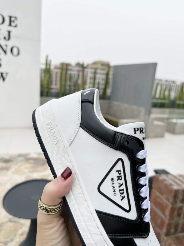PRADA DISTRICT PERFORATED LEATHER SNEAKERS BLACK 2EE3633LJ6F0964 - Image 9