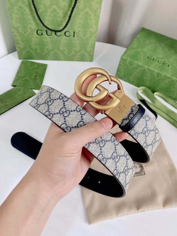 GUCCI SUPREME BELT WITH G BUCKLE GOLD METAL 3.8CM - Image 2