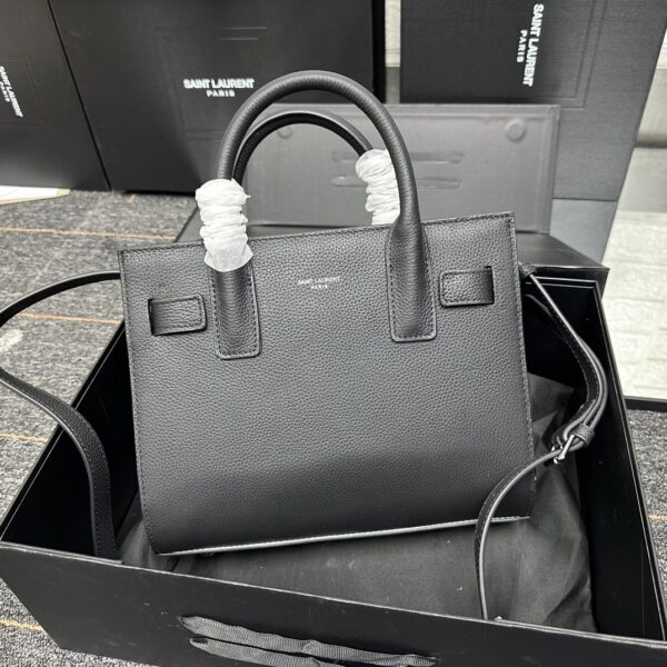 SAINT LAURENT SAC DE JOUR BABY IN GRAINED LEATHER BLACK 26CM - Image 8