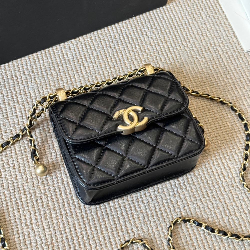 CHANEL 21A MINI FLAP COIN PURSE WITH CHAIN BLACK 12CM AP2290 B06092 94305 - Image 3
