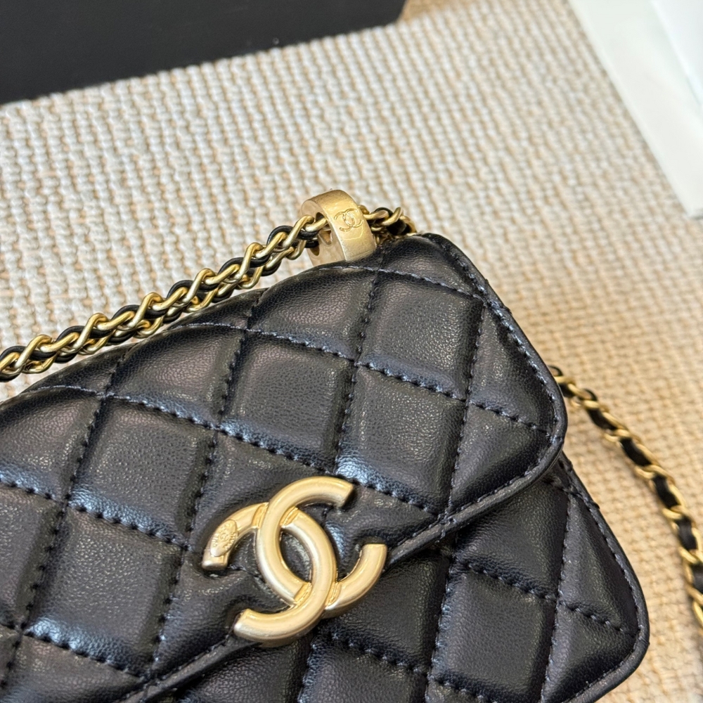 CHANEL 21A MINI FLAP COIN PURSE WITH CHAIN BLACK 12CM AP2290 B06092 94305 - Image 7