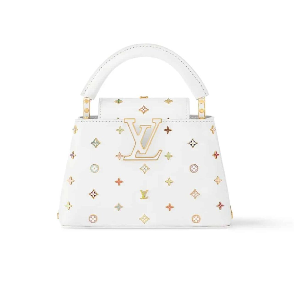 LOUIS VUITTON X TAKASHI MURAKAMI CAPUCINES MONOGRAM WHITE 27CM