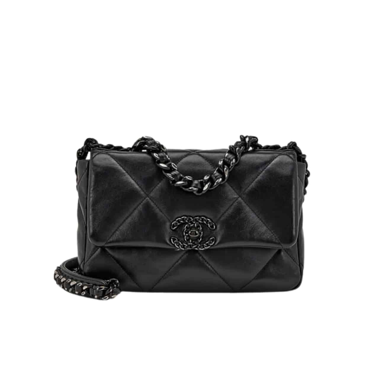 CHANEL CC FLAP BAG IN BLACK 26CM