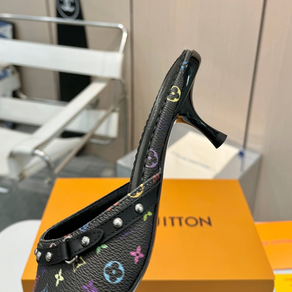 LOUIS VUITTON X TAKASHI MURAKAMI 6AM MULE BLACK 1AGWQQ - Image 4