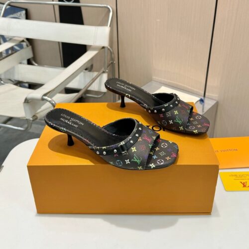 Alternative view of Louis Vuitton X Takashi Murakami 6am Mule Black 1agwqq