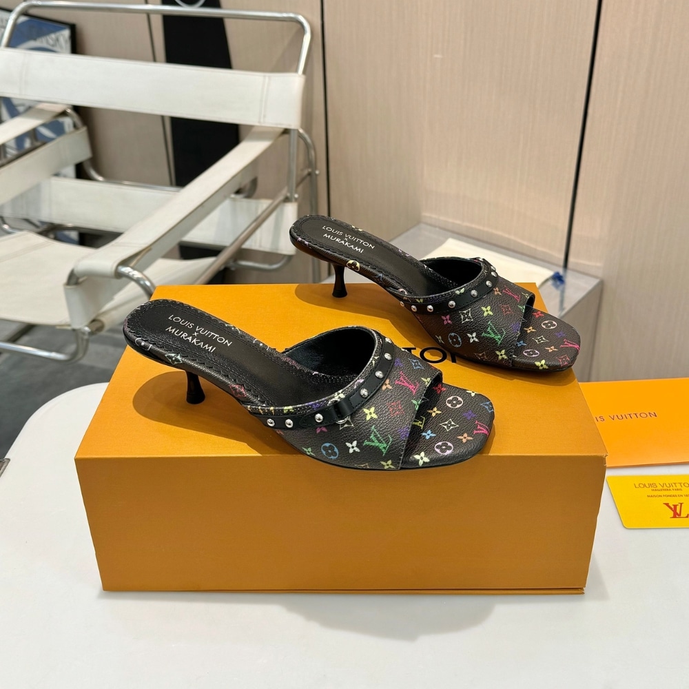 LOUIS VUITTON X TAKASHI MURAKAMI 6AM MULE BLACK 1AGWQQ - Image 2