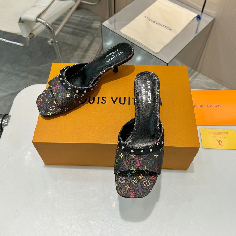 LOUIS VUITTON X TAKASHI MURAKAMI 6AM MULE BLACK 1AGWQQ - Image 6
