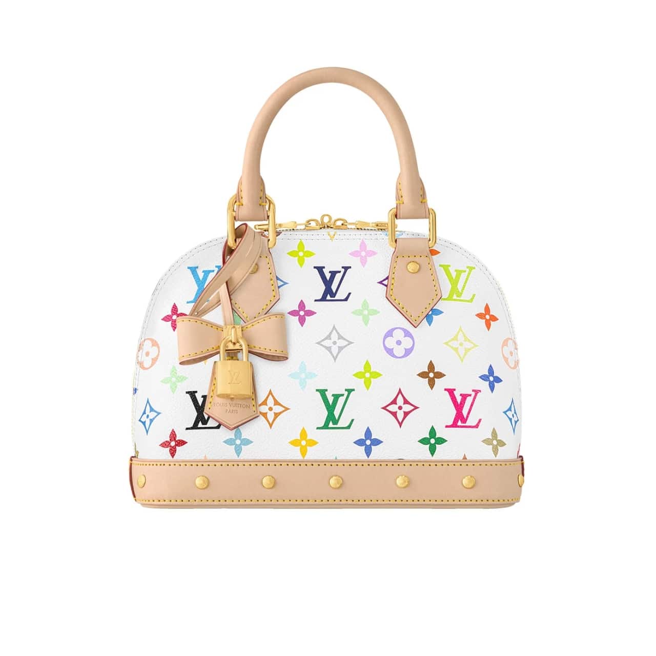 LOUIS VUITTON X TAKASHI MURAKAMI ALMA BB WHITE MULTICOLOR 24CM M13078