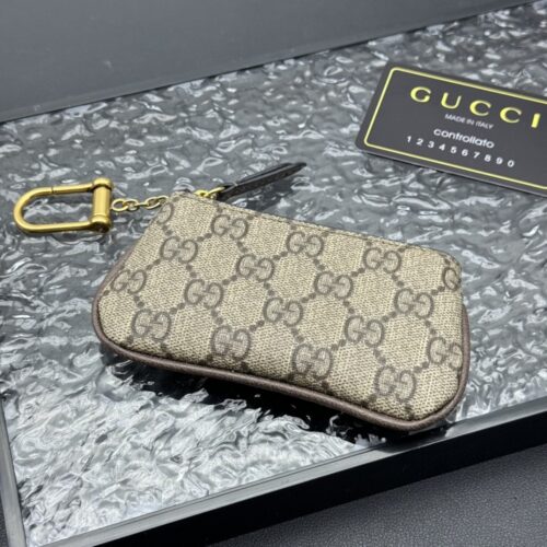 Alternative view of Gucci Gg Supreme Canvas Wallet Ophidia Key Case Beige And Ebony 12.5cm
